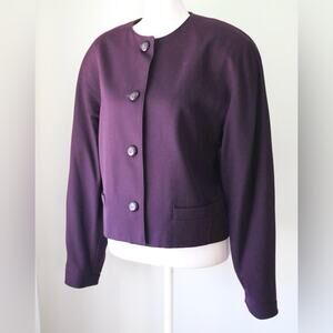Vintage ‘90s Paul Stanley 100% Pure Wool Purple Single Breasted Blazer